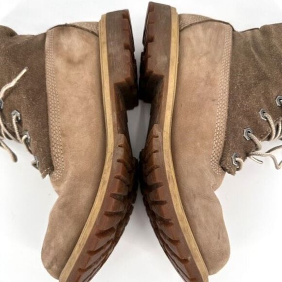 Timberland Women's Leather Waterproof Roll Fold-Over Teddy Fleece Boots Size 8 - Picture 5 of 12